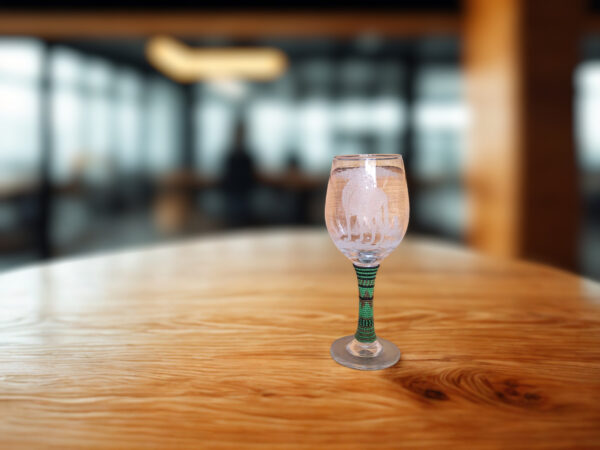Hand-etched crystal featuring majestic wildlife iconography